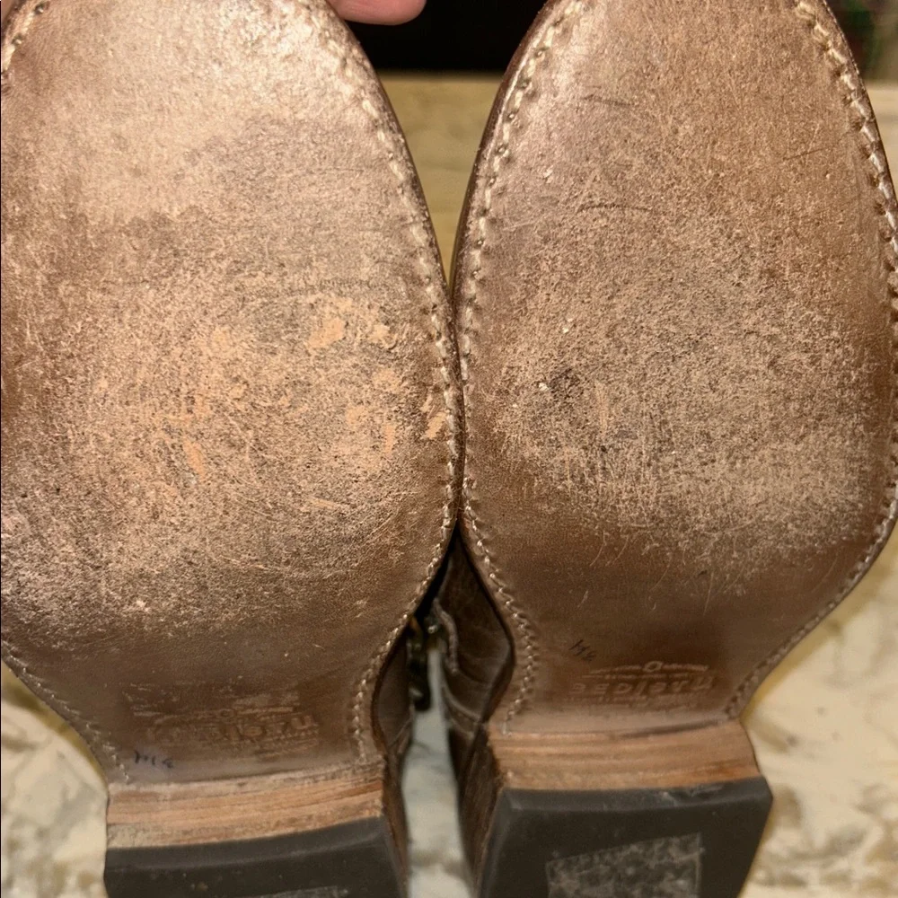 BED STU "HEATHER" DISTRESSED ANKLE SIDE ZIP BOOTS SIZE 8.5 - Picture 8 of 10